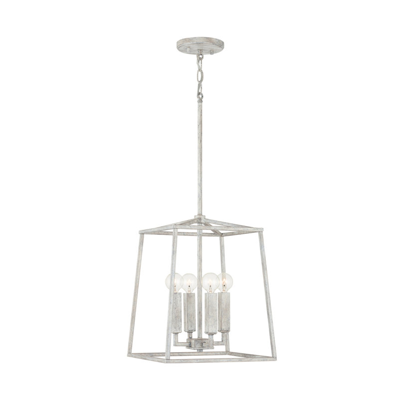 Lustre géométrique à 4 lumières Thea, H 21,75 po x l 12 po x P 12 po, Sable mystique