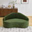 Canapés courbés peu encombrants, tissu chenille, style rétro pour les appartements