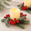 Ensemble d'anneaux de bougie Christmas Cerry