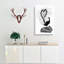 Lyrebird Illustration In Black & White - Wrapped Canvas Print-55329364