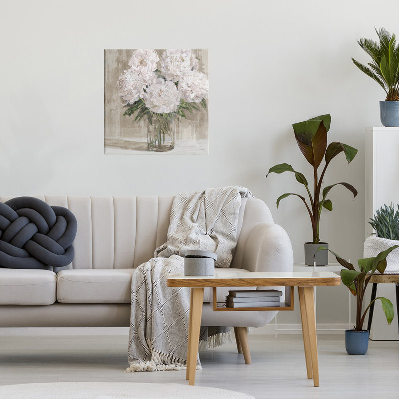 Peony Blooms Canvas, design par Amber Sterling, H 17 po x l 17 po