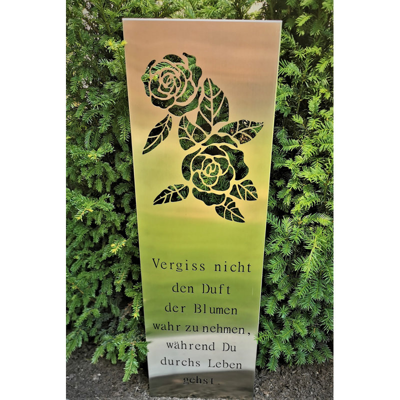 Allaire Stainless Steel Garden Sign