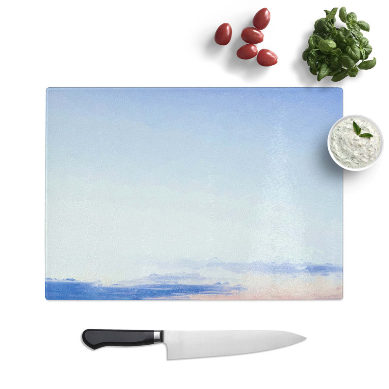 Tempered Glass Sunrise in Sussex Chopping Board, 28.5 cm W x 20 cm L