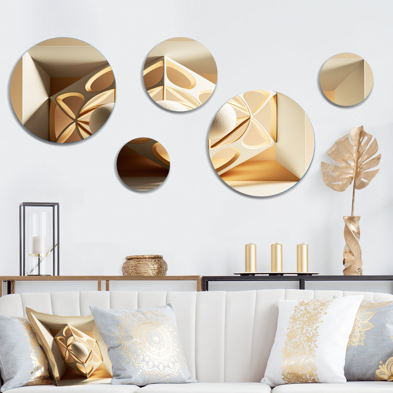Ensemble de 5 décorations murales géométriques sacrées I