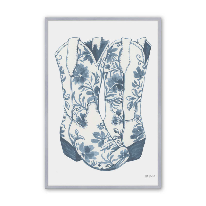 «Kickin It Chinoiserie» par Yvette St. Amant, reproduction d'art sur toile, Argent argent, H 16 po x l 12 po