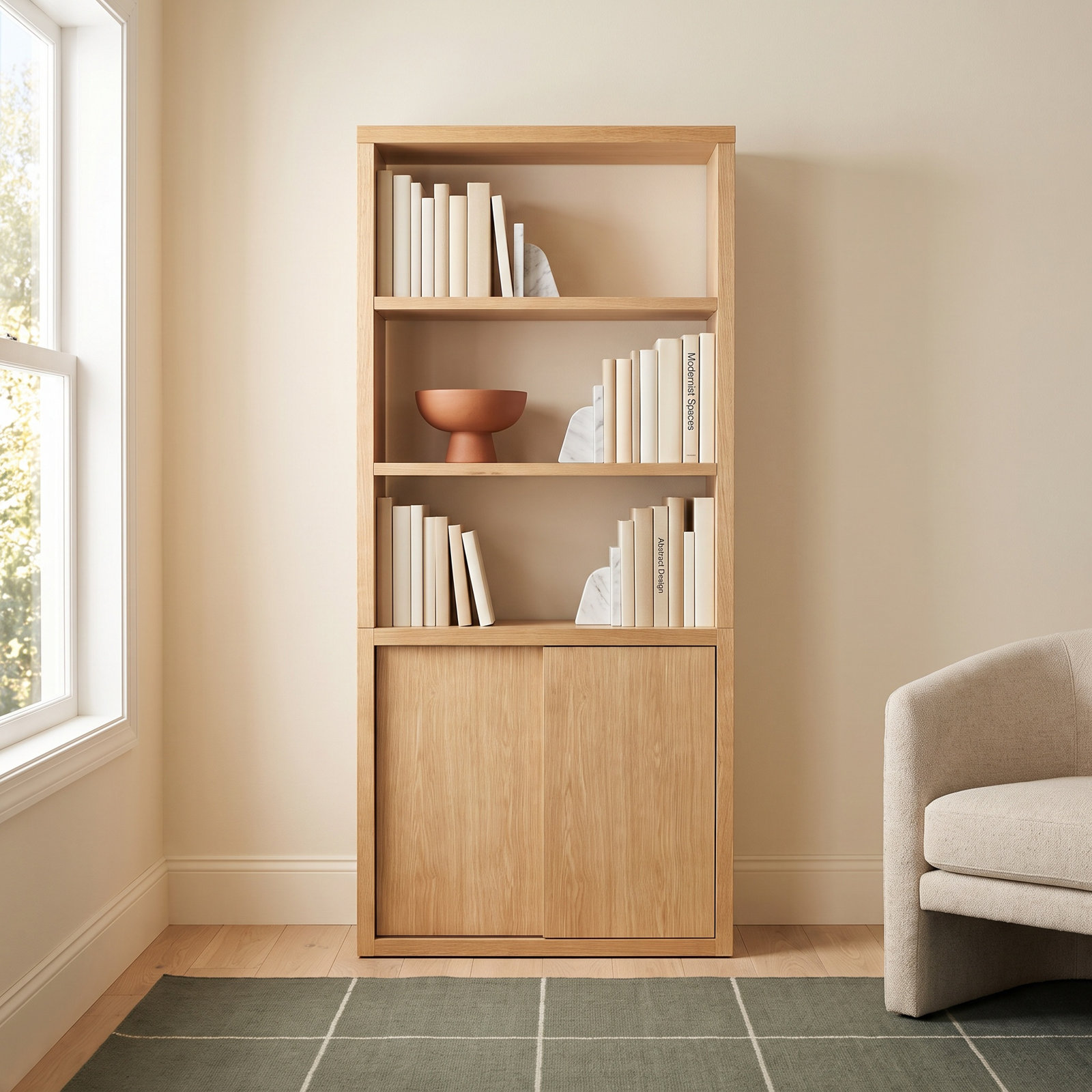43" Bookcase, Natural
