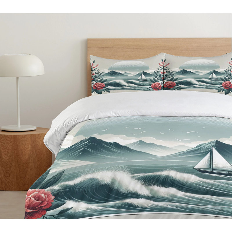 Nautical Duvet Cover, Queen Duvet Cover + 2 Standard Shams