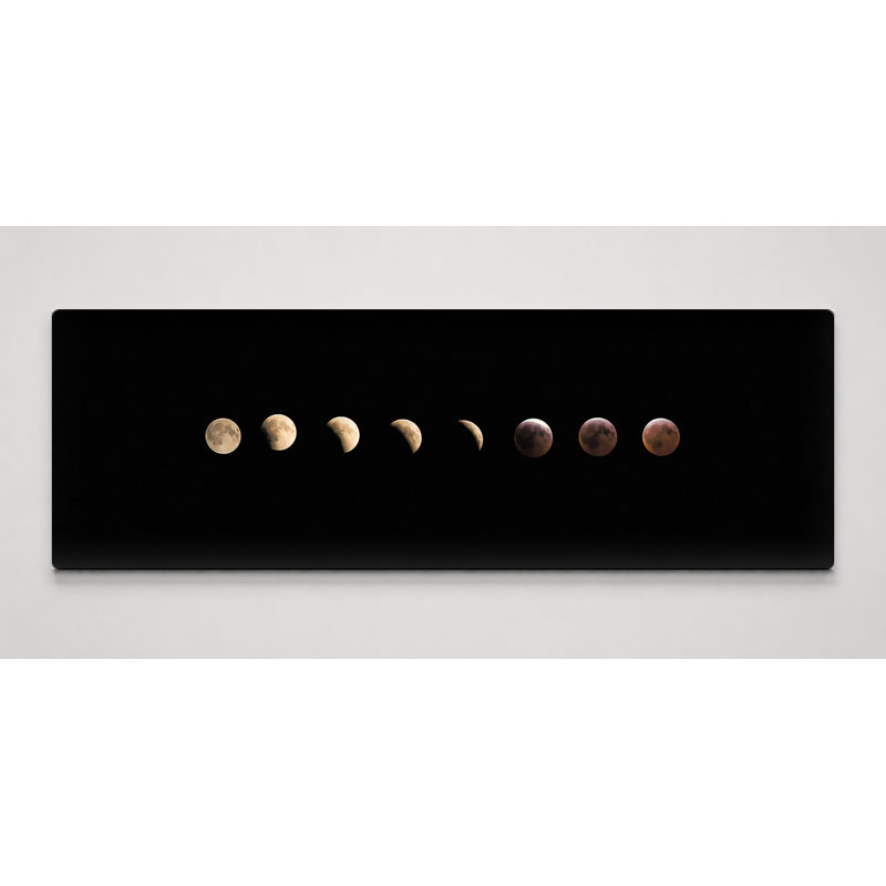 «Lunar Eclipse Phases Over Shepparton», art mural sur toile panoramique, 36" W x 12" H