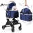 3-In-1 Pet Stroller, Foldable Dog Cat Jogger Stroller With Detachable Carrier, Multi-Angle Handle-106571614