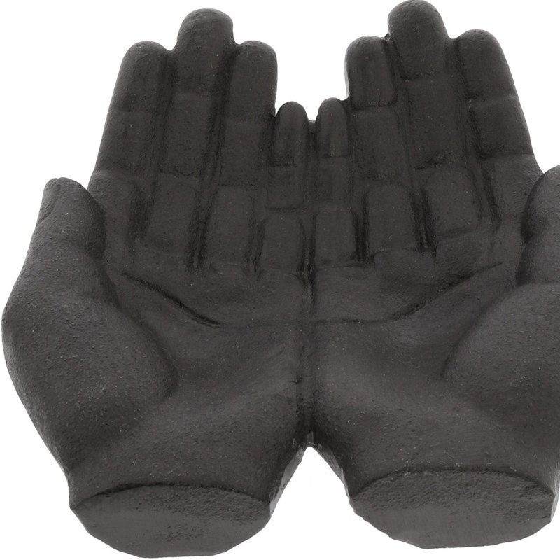 Cast Iron Two Hands Sculpture