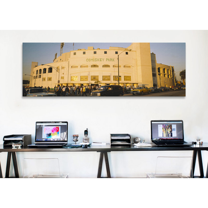 «Old Comiskey Park, Chicago, Cook County, Illinois», reproduction de photo sur toile, H 24 po x l 72 po x P 1,5 po