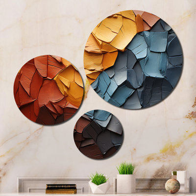 Ensemble de salon moderne Blue Beige Redwood Tree Collage
