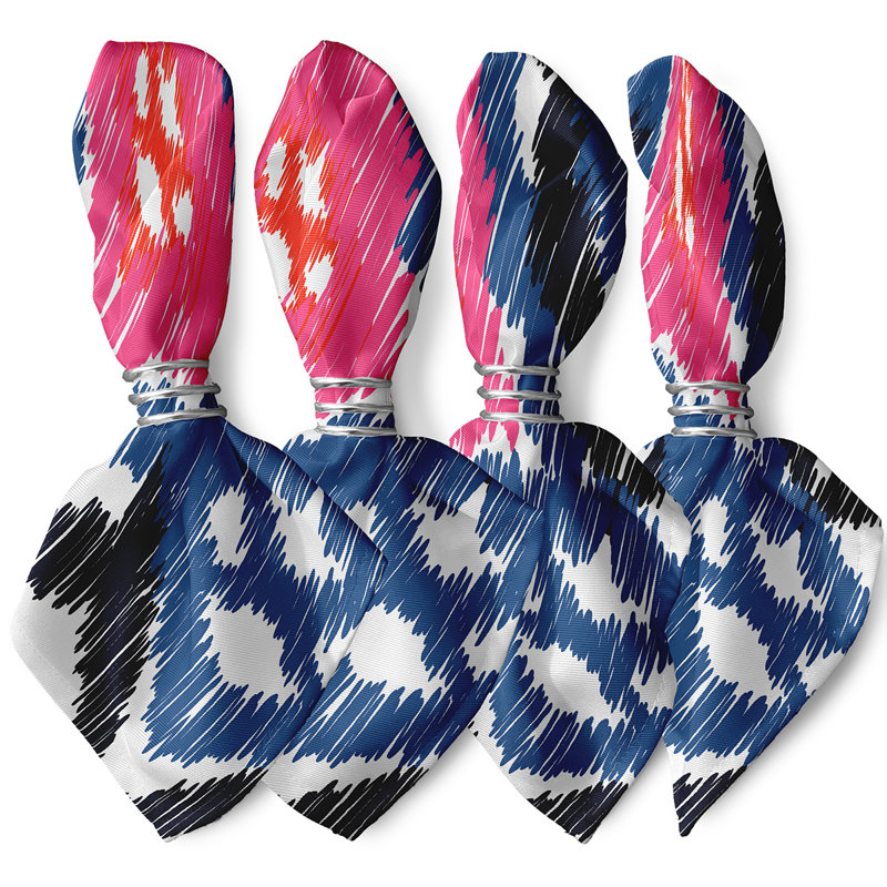 Serviette Original 22 ", Bleu/rose