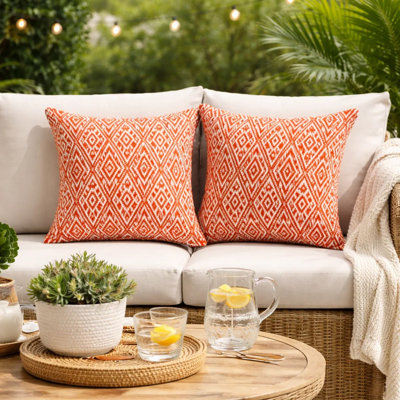 Kamaria Geometric Cotton Blend Throw Pillow