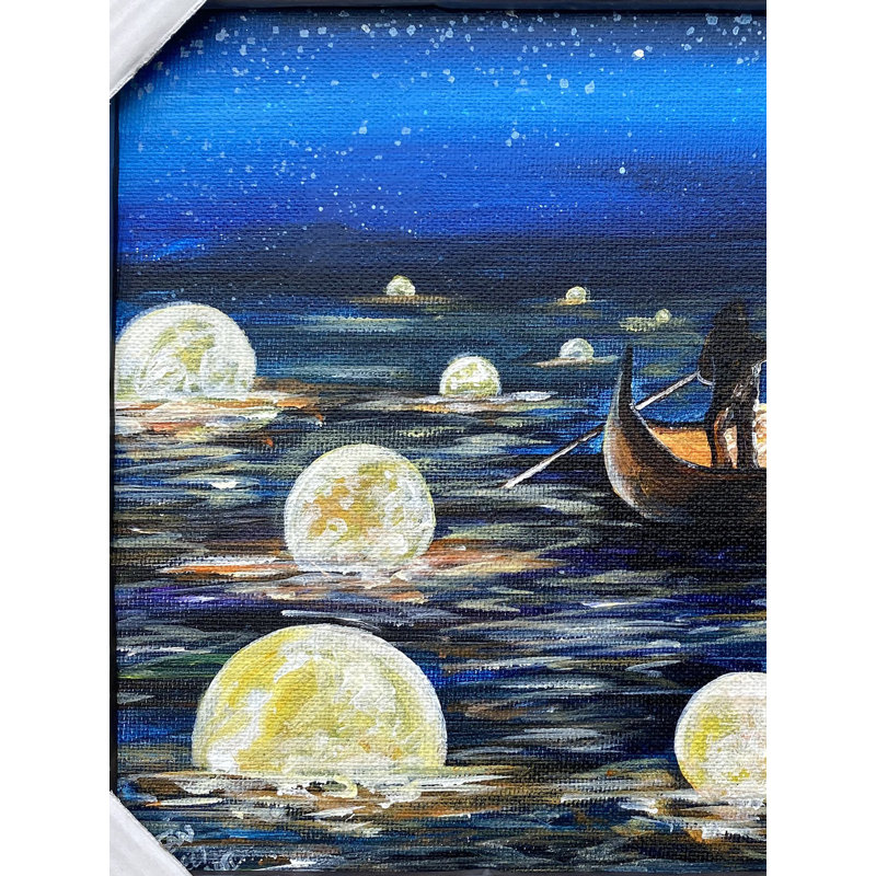 Économiser la timeline | Acrylique sur toile | Avec cadre | Par Jashanpreet Kaur