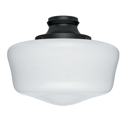 1-Light Ceiling Fan Schoolhouse Light Kit