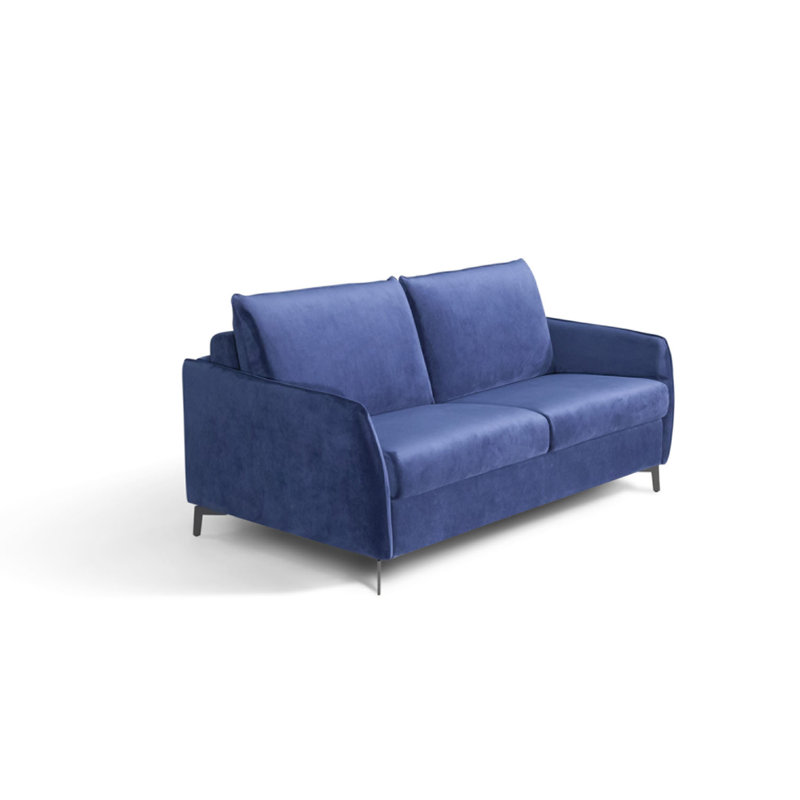 Monreal Upholstered 72.9'' Sleeper Sofa, Blue Velvet