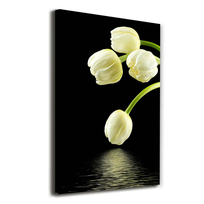 White Tulips - Wrapped Canvas Print