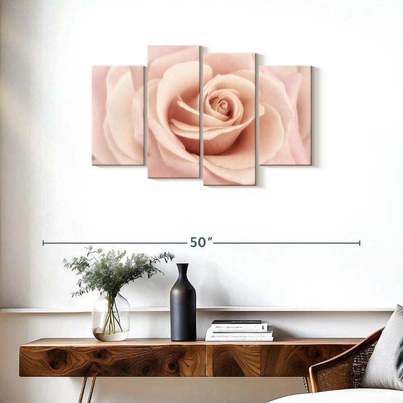 Harnek Peach Pink Rose, 22" H x 36" W