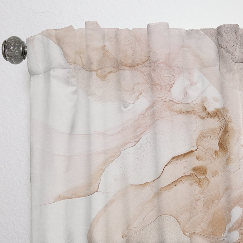 Rideau en velours brun brun délicat II délavé moderne - obscurcissant - 1 panneau, L 52 po x L 63 po