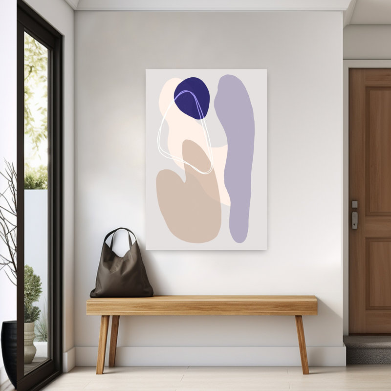Art contemporain abstrait géométrique, H 60 po x l 40 po