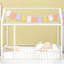 Lit en métal blanc pour maison de jeu clôturée-828782590-828782577