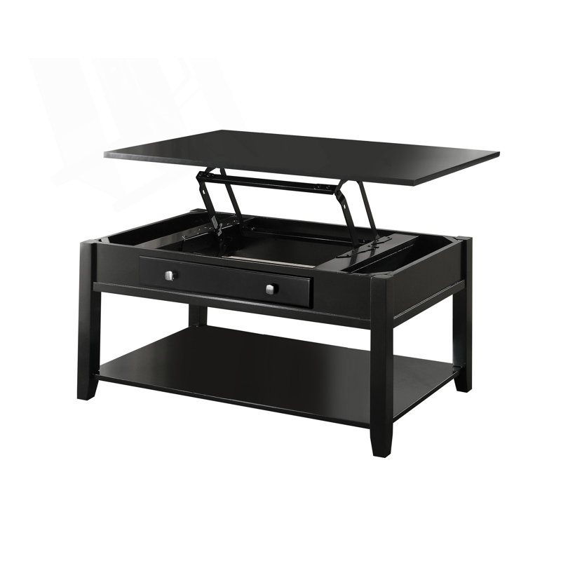 Table basse à plateau relevable avec rangement spacieux et conception fonctionnelle moderne