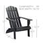 Chaise Adirondack pour patio en osier avec repose-pieds Outsunny-440275296