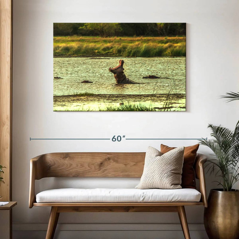 Crowle Angry Hippo, 30" H x 45" W
