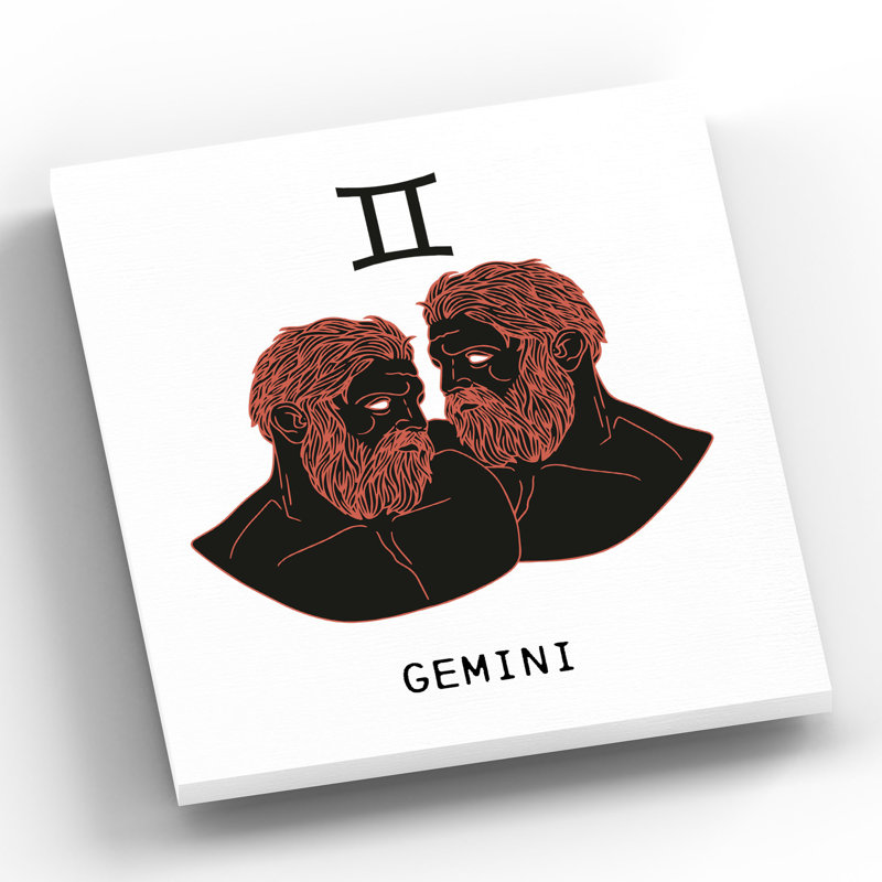 Kana Zodiac Gemini - Print on Wood