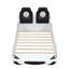 Lit plateforme lumineux en forme de voiture à DEL avec support pour le dos confortable, blanc - stable et bois-2041371240