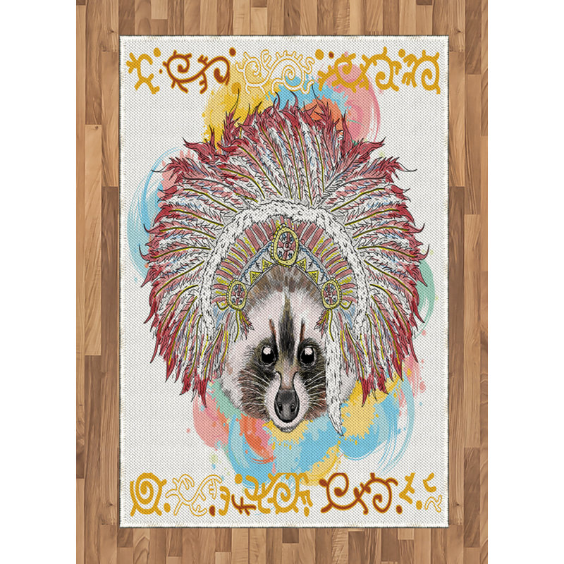 Tapis décoratif Tribal, Rectangle— 4 pi x 5 pi 8 po