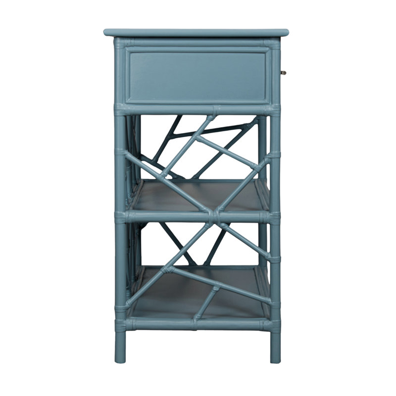 End Table with Storage, Regatta Blue