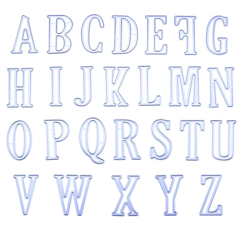 Grand gabarit de découpe de 5 cm, grandes lettres de l'alphabet, poinçons en métal pour le bricolage Scrapbooking