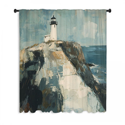 Lighthouse Window Curtains, Architecture Blockout & Sheer Curtains - 1 Panel