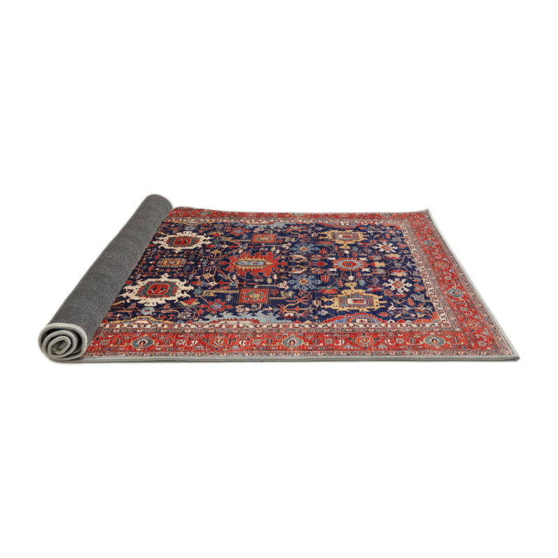 Tapis mauve / rouge, Rond 8 pi