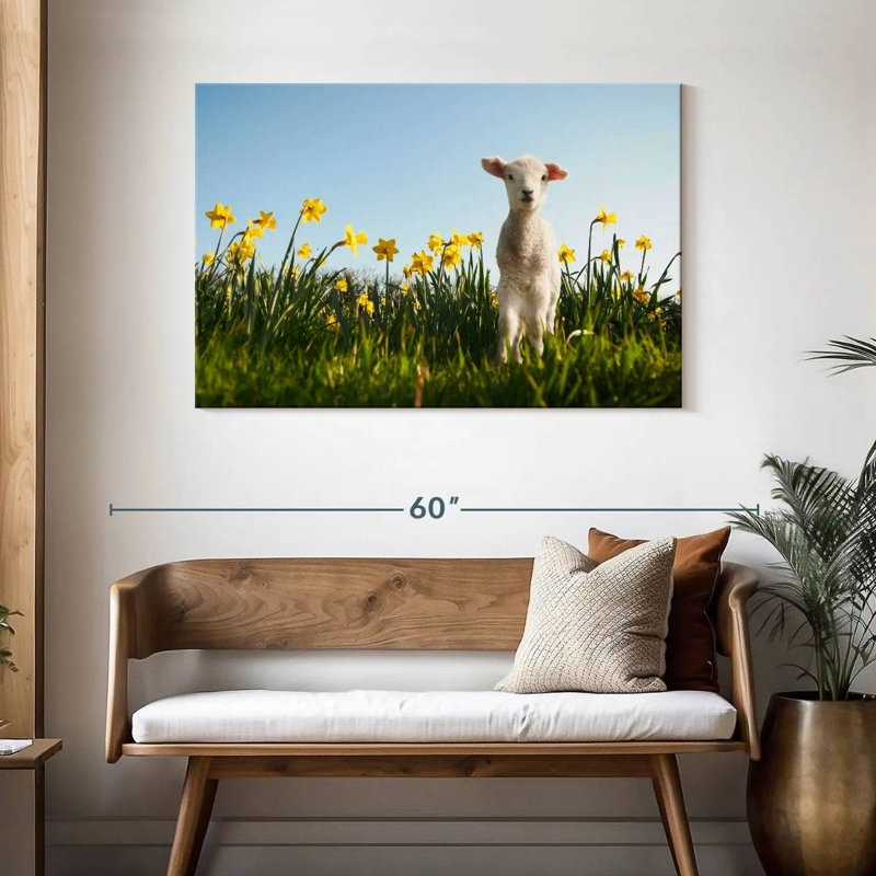 Brampt agneau de printemps, H 30 po x l 45 po