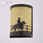 Applique murale d'intérieur / d'extérieur en bronze rustique à 1 lumière Philmont, 11 po H, acier, verre flocon ambré