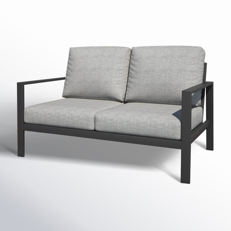 Townsend Sofa Seating Group with Sunbrella® Cushions, Canvas Granite Sunbrella® Canvas, Gray