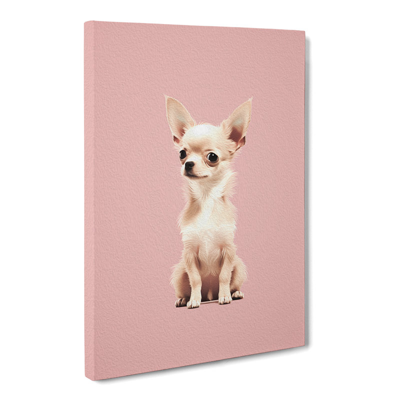 Chihuahua Minimalism - Wrapped Canvas, 76cm H x 50cm W x 3cm D