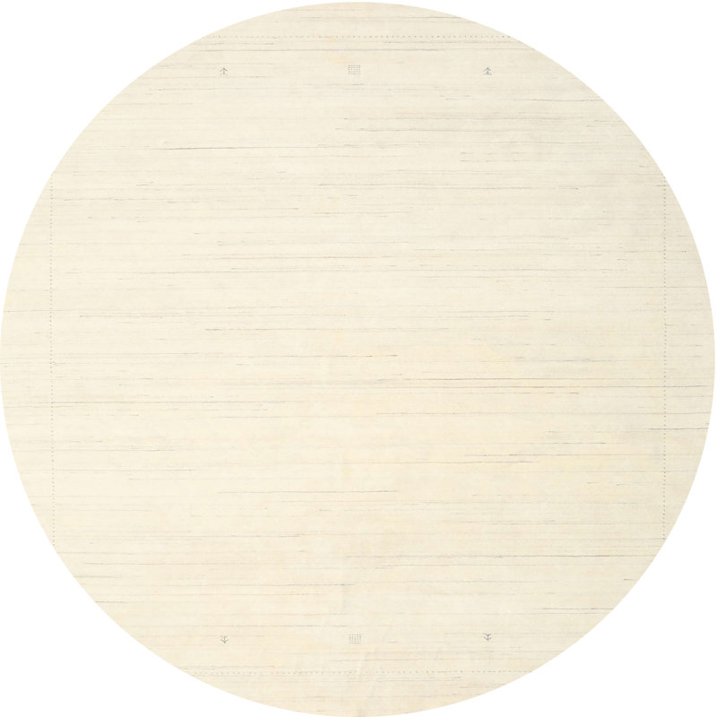 Tapis beige contemporain, Rond 4 pi