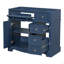 Meuble-lavabo de 36 po sans lavabo, meuble de rangement en bois massif, meuble-lavabo autoportant avec 3 tiroirs et tablette réglable-867573219