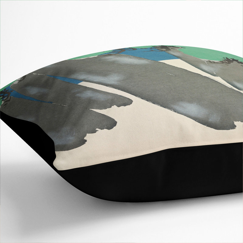 Trees Scatter Cushion with Filling, Black, 40cm H x 40cm W x 15cm D