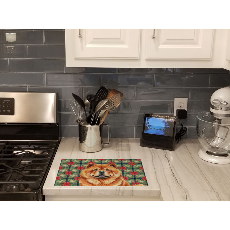 Planche à découper en verre Red Chow Chow
