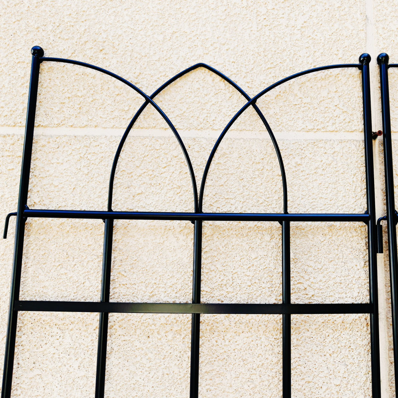 Paquet de 4 treillis de jardin en métal 71 po x 17,7 po antirouille pour plantes grimpantes, H 71 po x l 36,5 po x P 0,2 po