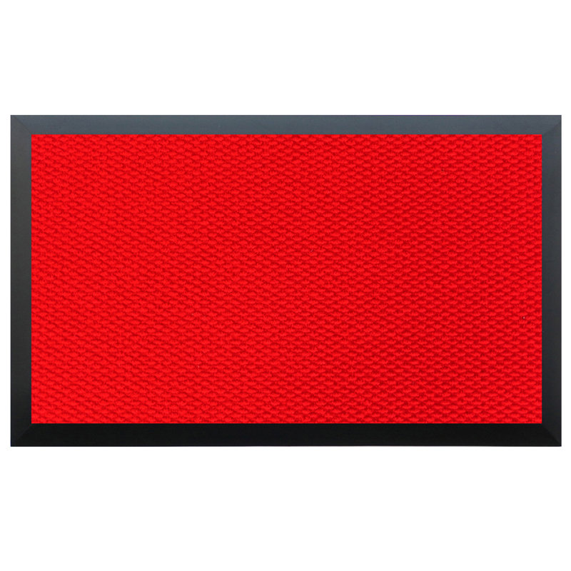 Paillasson d'extérieur antidérapant uni, 4 pi x 8 pi, Rouge