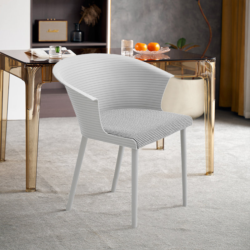 44cm H Upholstered Upholstered Back Side Chair, Grey