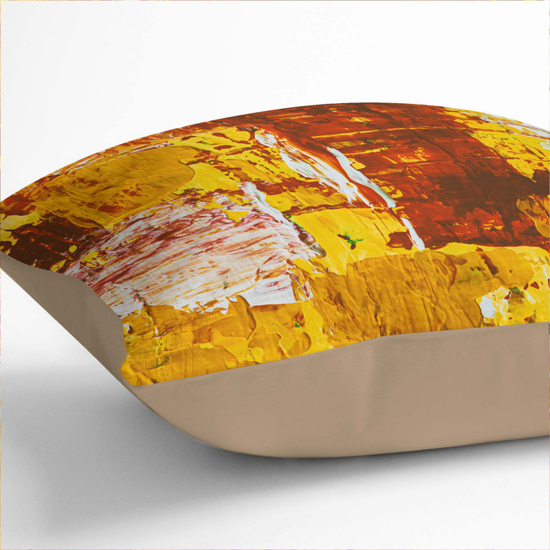 Abstract Square Cushion, 40 x 40 cm, Stone