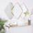 Metal Overlapping Diamond Room Wall Mirror with Gold Frame