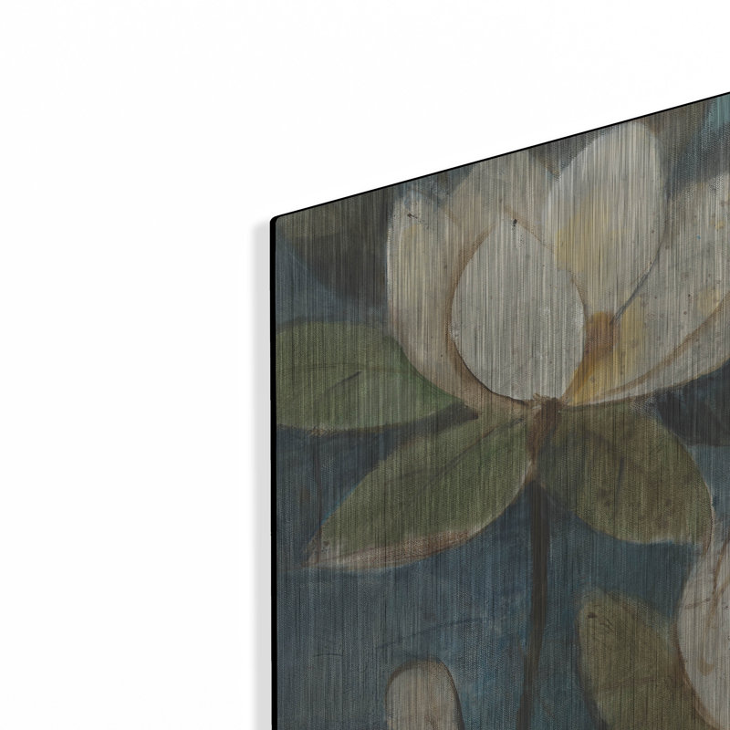 «Floating Magnolias» par Albena Hristova, art mural en métal, H 24 po x l 48 po